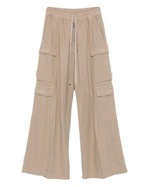 Rick Owens Natural Double Cargo Jumbo Belas Trousers for men