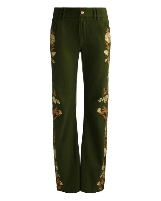 Alice + Olivia Green Akers Hose