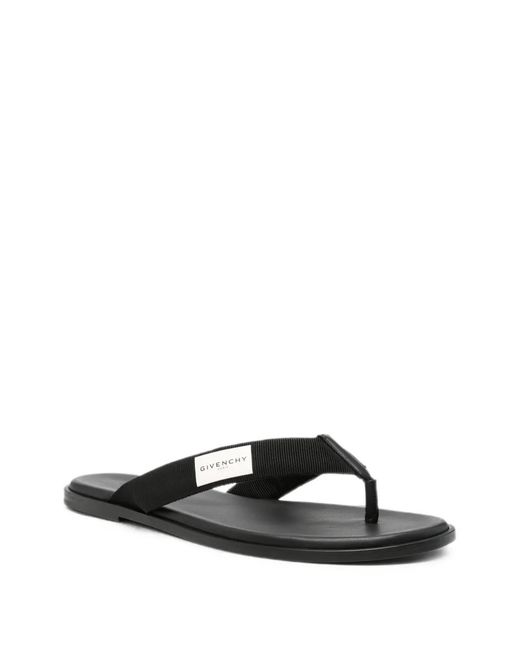 Givenchy White Logo-Patch Sandals for men