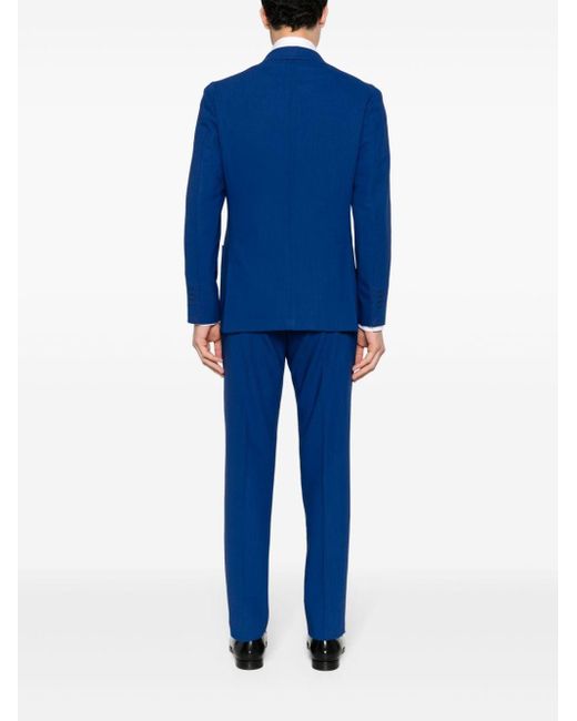 Bagnoli Sartoria Napoli Doppelreihiger Anzug in Blue für Herren