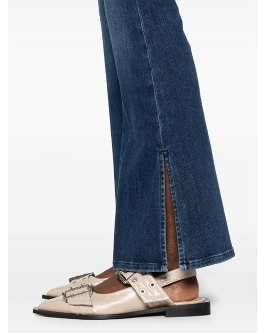 FRAME Blue Le Easy High-Rise Flared Jeans