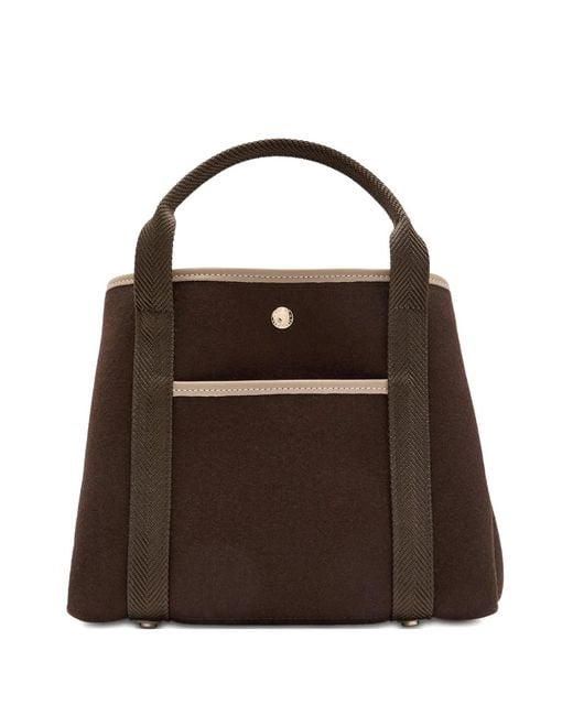 Rue de Verneuil Brown S Traversée Wool Tote Bag