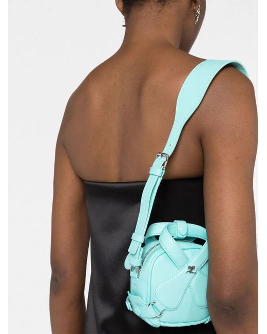 Courreges Blue Loop X Mini Leather Bag