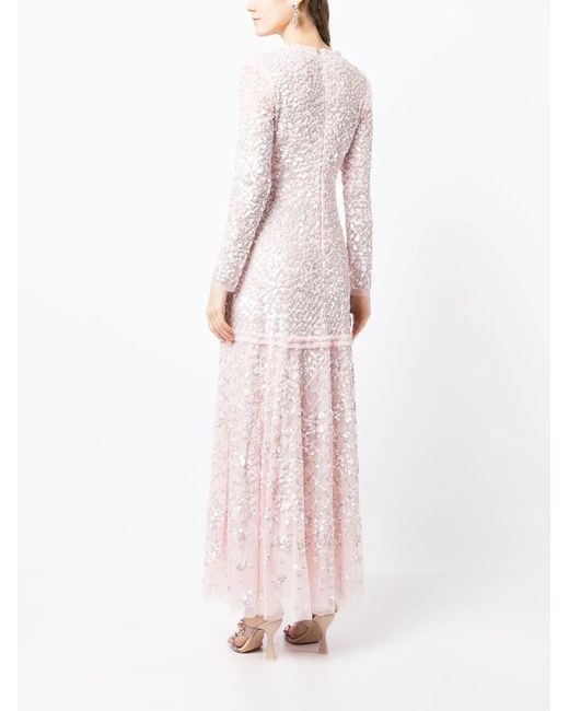 Needle & Thread Pink Isabella Sequin-Embellished Dress