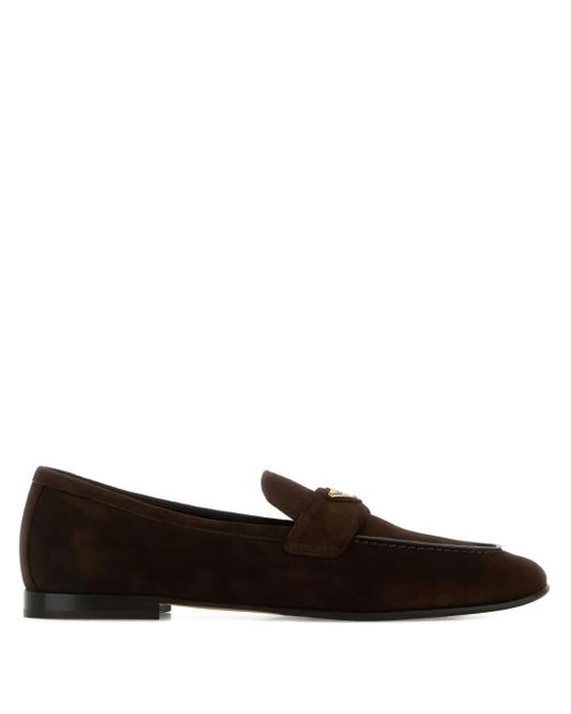 Prada Black Loafer mit Triangel-Logo