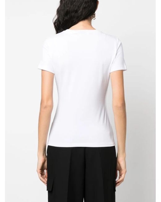 Just Cavalli White Tiger Head-Motif Cotton T-Shirt