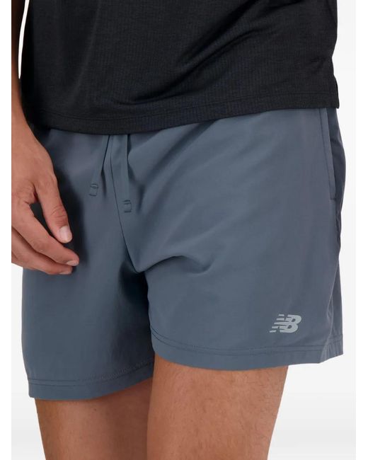 New Balance Blue Sport Essential 5" Track Shorts for men