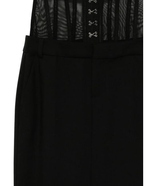 Monse Black Corset Pencil Skirt