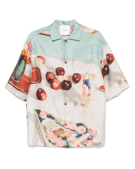 Nanushka Gray Silk Shirt