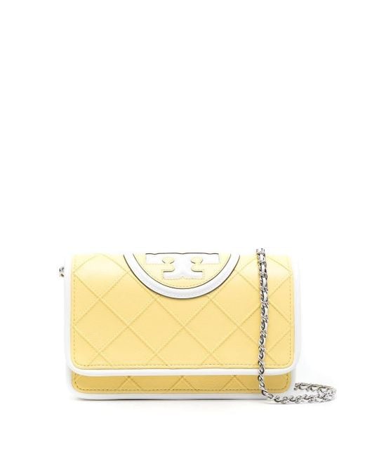 Tory Burch Quilted Leather Crossbody Bag in Yellow Lyst UK