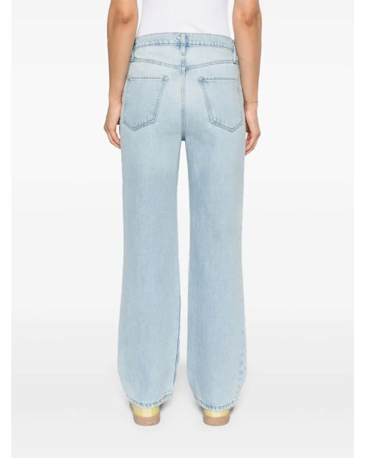 FRAME Blue Le Jane Straight-Leg Jeans