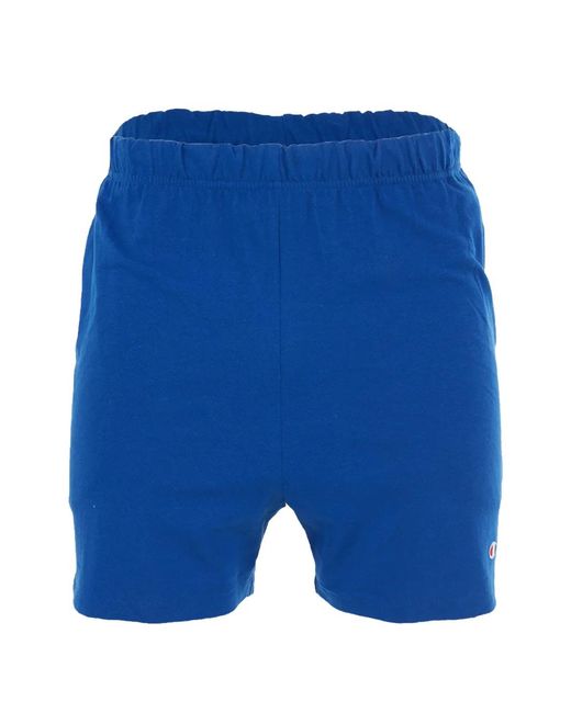 Champion Blue Logo-Patch Track Shorts for men