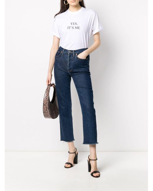 Victoria Victoria Beckham Cotton Yes It S Me Crew Neck T Shirt In White Lyst Victoria Victoria Beckham Cotton Yes It S Me Crew Neck T Shirt In White Lyst