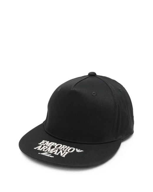 Emporio Armani Black Logo Baseball Cap for men