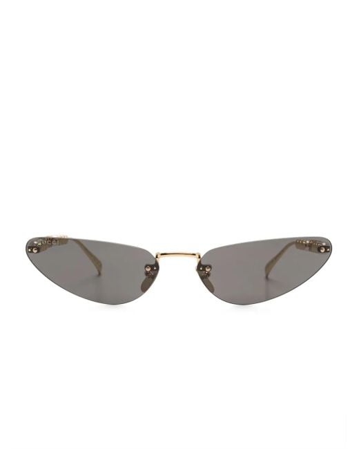 Gucci Gray Metal Sunglasses