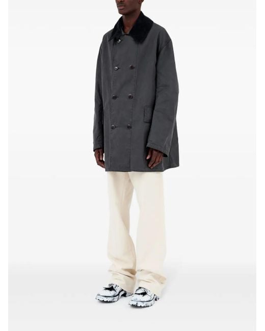 Maison Margiela Black Button-Front Cotton Jacket for men