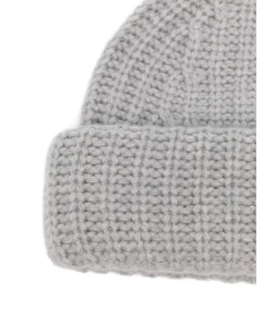 Lisa Yang Gray Ribbed Beanie