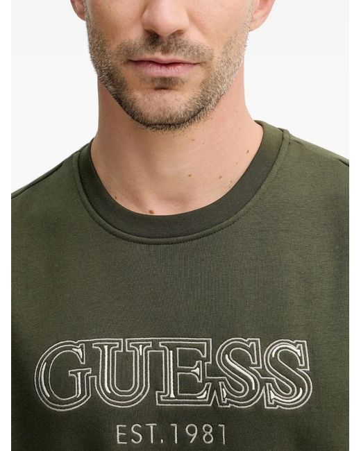 Guess Green Logo Sweatshirt for men
