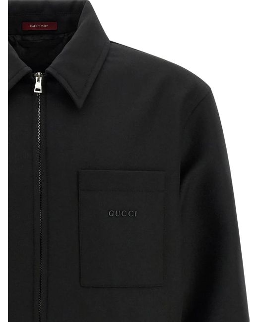 Gucci Black Wool Overshirt for men