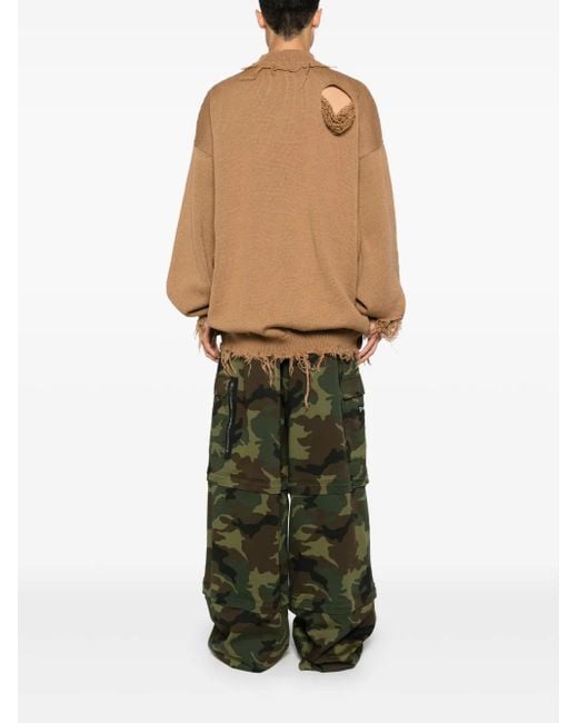 Jersey Destroyed Vetements de color Natural