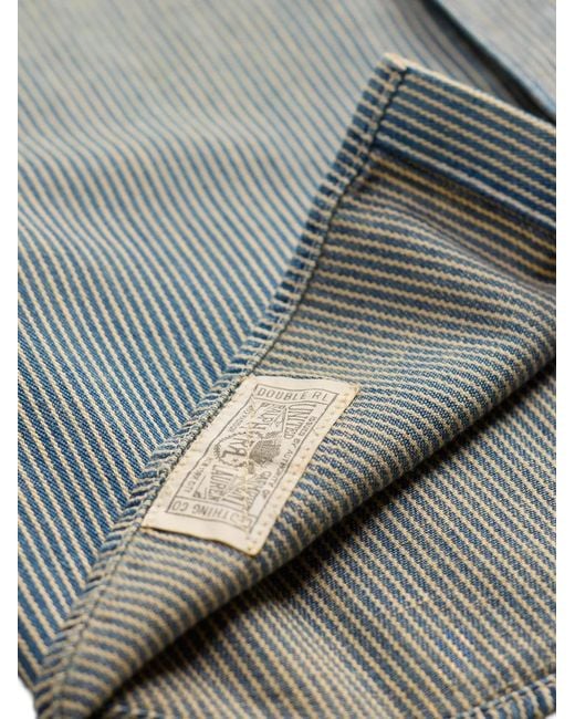 RRL Gray Striped Long-Sleeve Shirt for men