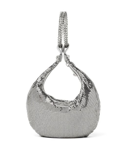Versace Gray Metal-Mesh Mini Bag