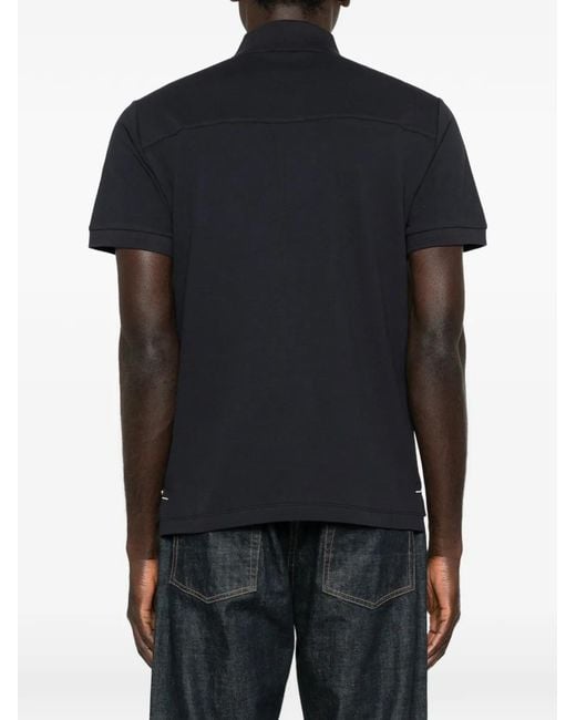 Jacob Cohen Black Embroidered Polo Shirt for men