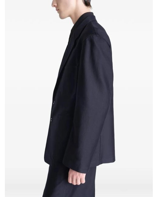 Lemaire Blue Blazer Boutonné for men