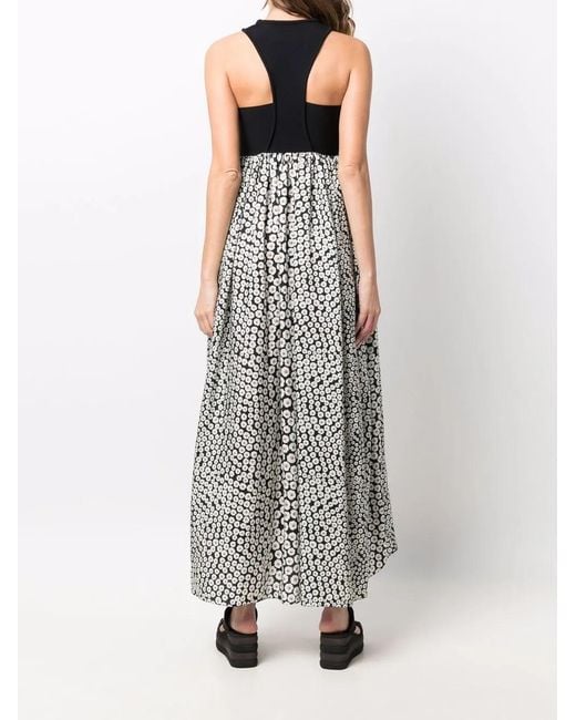 Stella McCartney Black Floral-Print Cut-Out Dress