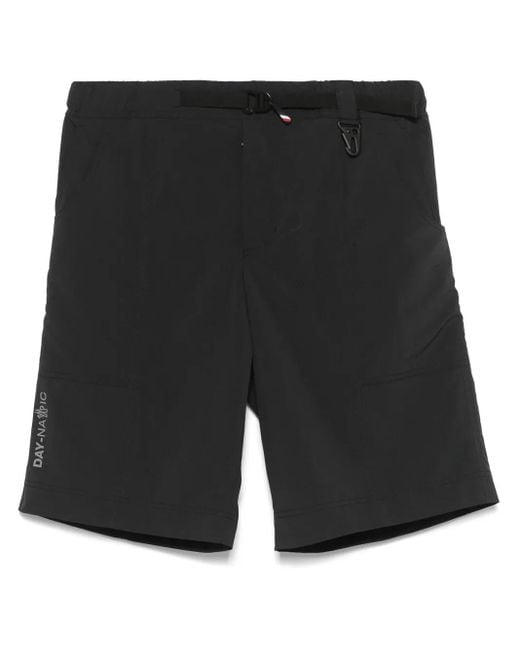 Bermudas con logo en relieve Moncler de hombre de color Black