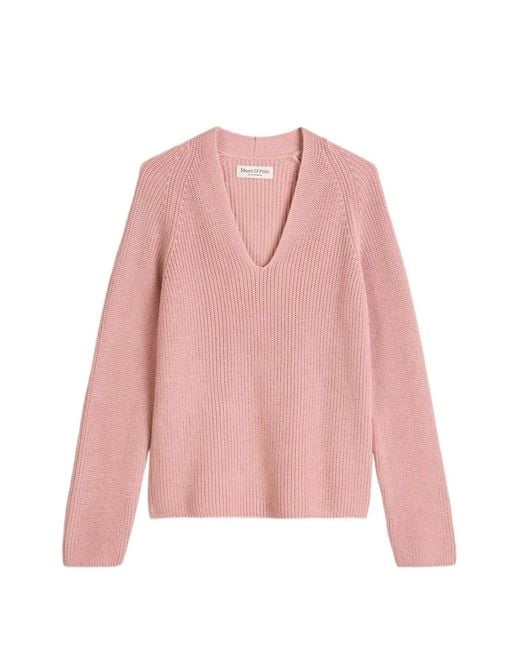 Marc O' Polo Pink V-Neck Sweater