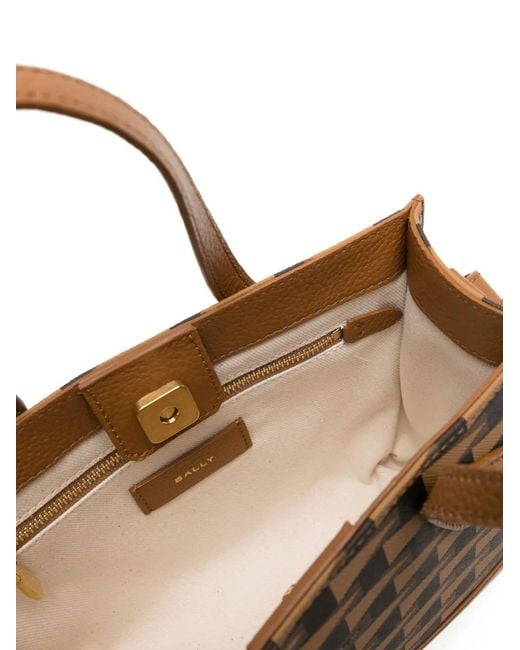 Bally Brown Mini Keep On Monogram Tote Bag