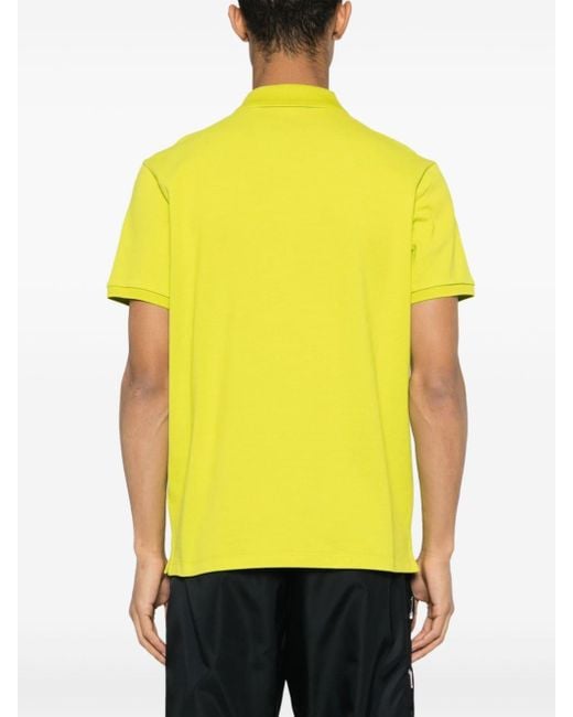 メンズ Moncler ロゴ ポロシャツ Yellow