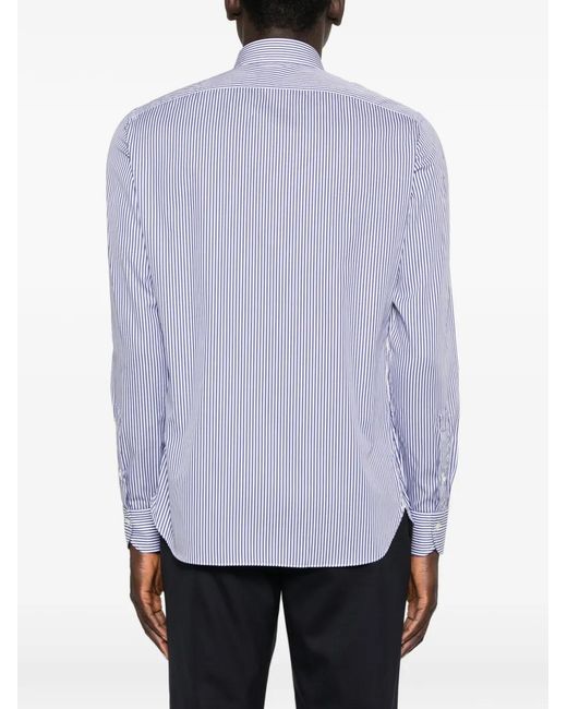 Borriello Purple Striped Shirt for men