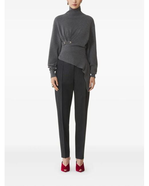 Lanvin Gray Asymmetrical Sweater