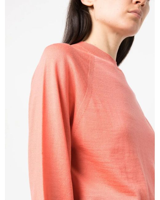 Peserico Pink Crew-Neck Virgin-Wool Jumper