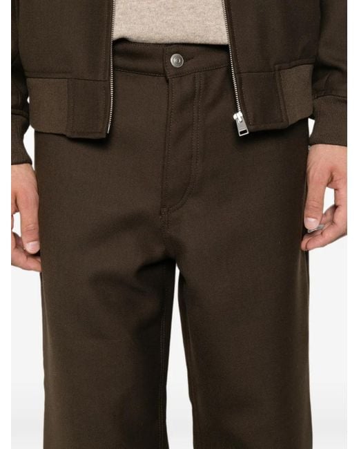 Sandro Brown Belt-Loop Pocket Trousers for men