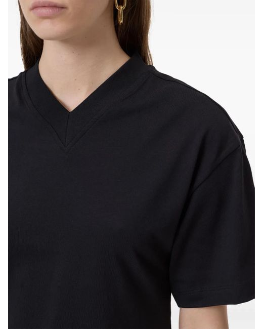 T-Shirt Con Scollo A V di Closed in Blue
