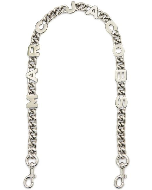 Marc Jacobs White The Logo Chain-Link Shoulder Strap