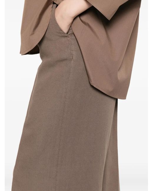 Via Masini 80 Brown Button Trousers