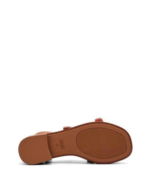 Frau Pink Suede Multi-Strap Sandals