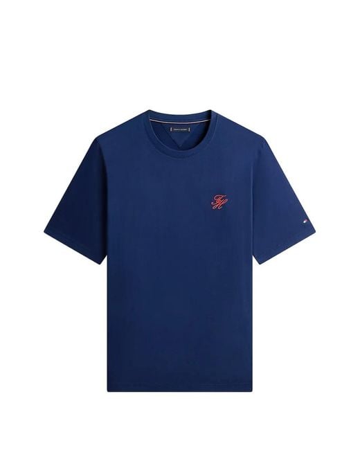 Tommy Hilfiger Blue Plus Logo-Embroidery T-Shirt for men