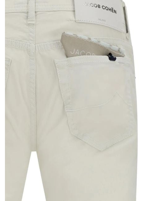Jacob Cohen Gray Logo-Patch Trousers for men