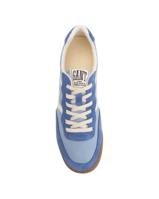 Gant Blue Baskets À Empiècements Rayés