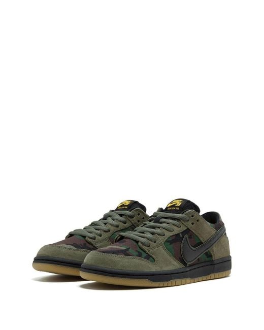 Nike Suede Sb Zoom Dunk Low Pro 'camo' Shoes in Green for Men | Lyst