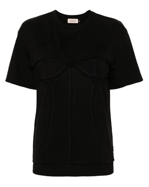 Murmur Black Deconstructed T-Shirt
