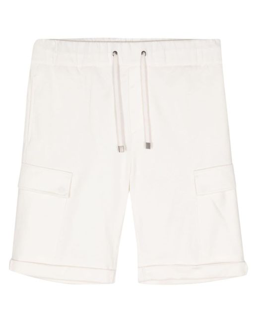 Peserico White Drawstring-waist Cotton Shorts for men