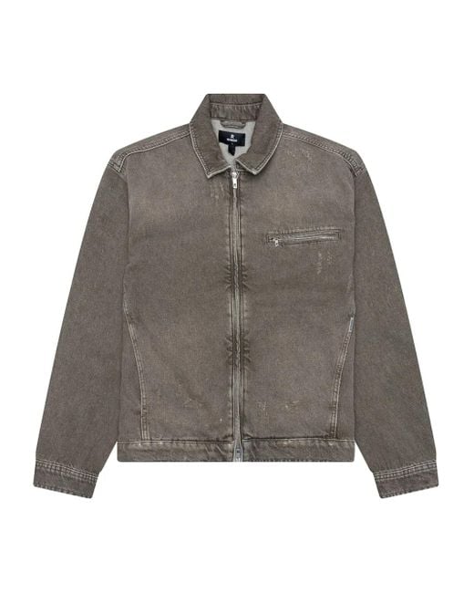 メンズ Represent Collared Denim Jacket Gray