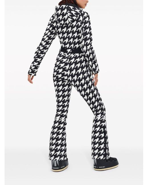 Perfect Moment White Allos Houndstooth-print Ski Suit