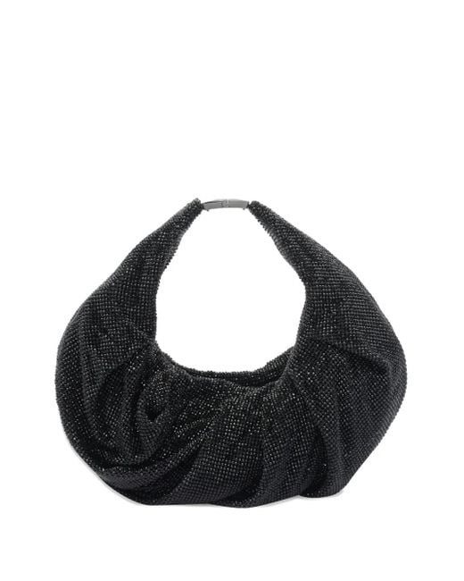 Benedetta Bruzziches Black Small Crystal-Embellished Tote Bag